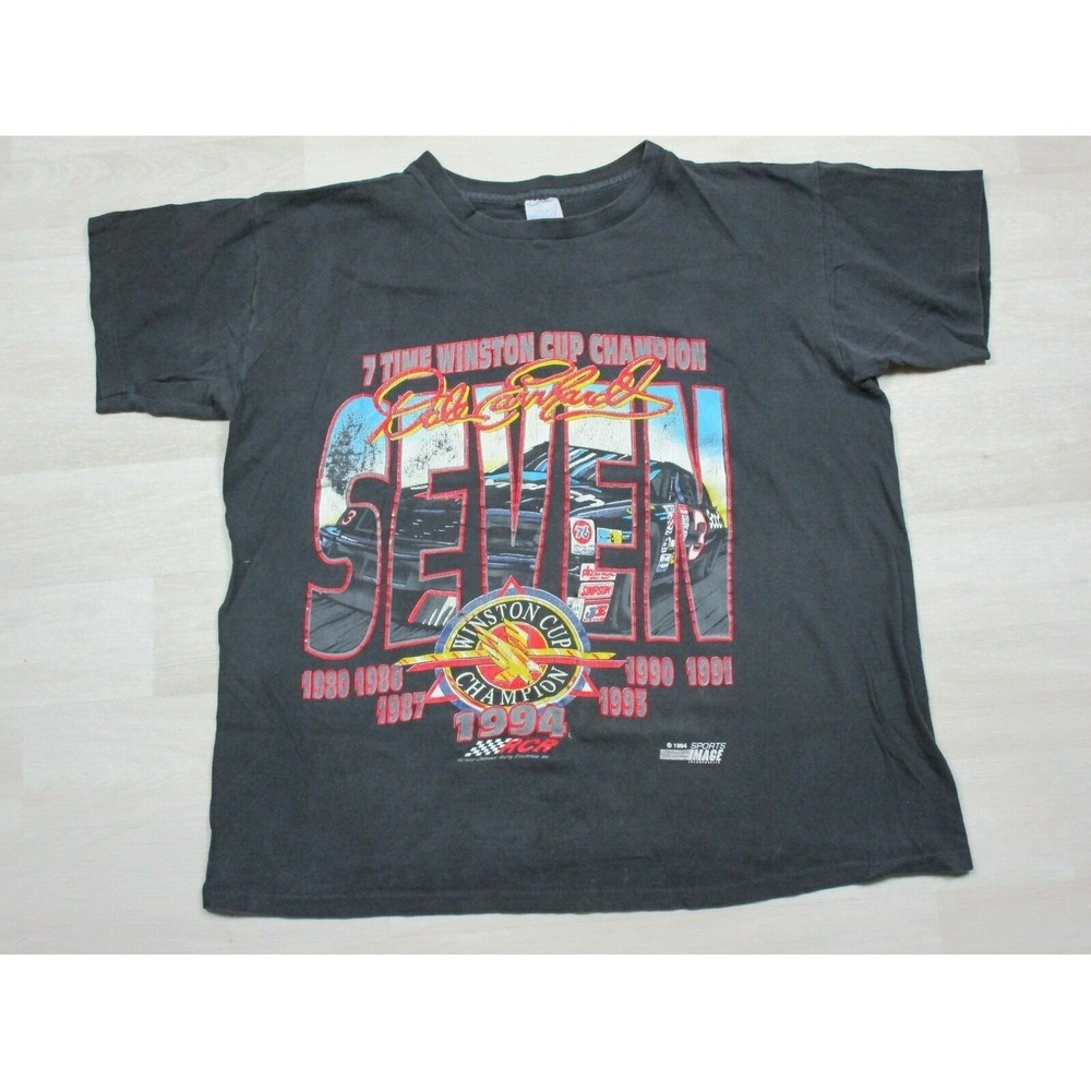 Vintage Dale Earnhardt T Shirt (L) Sports Image Nascar #3 Winston Cup Distressed